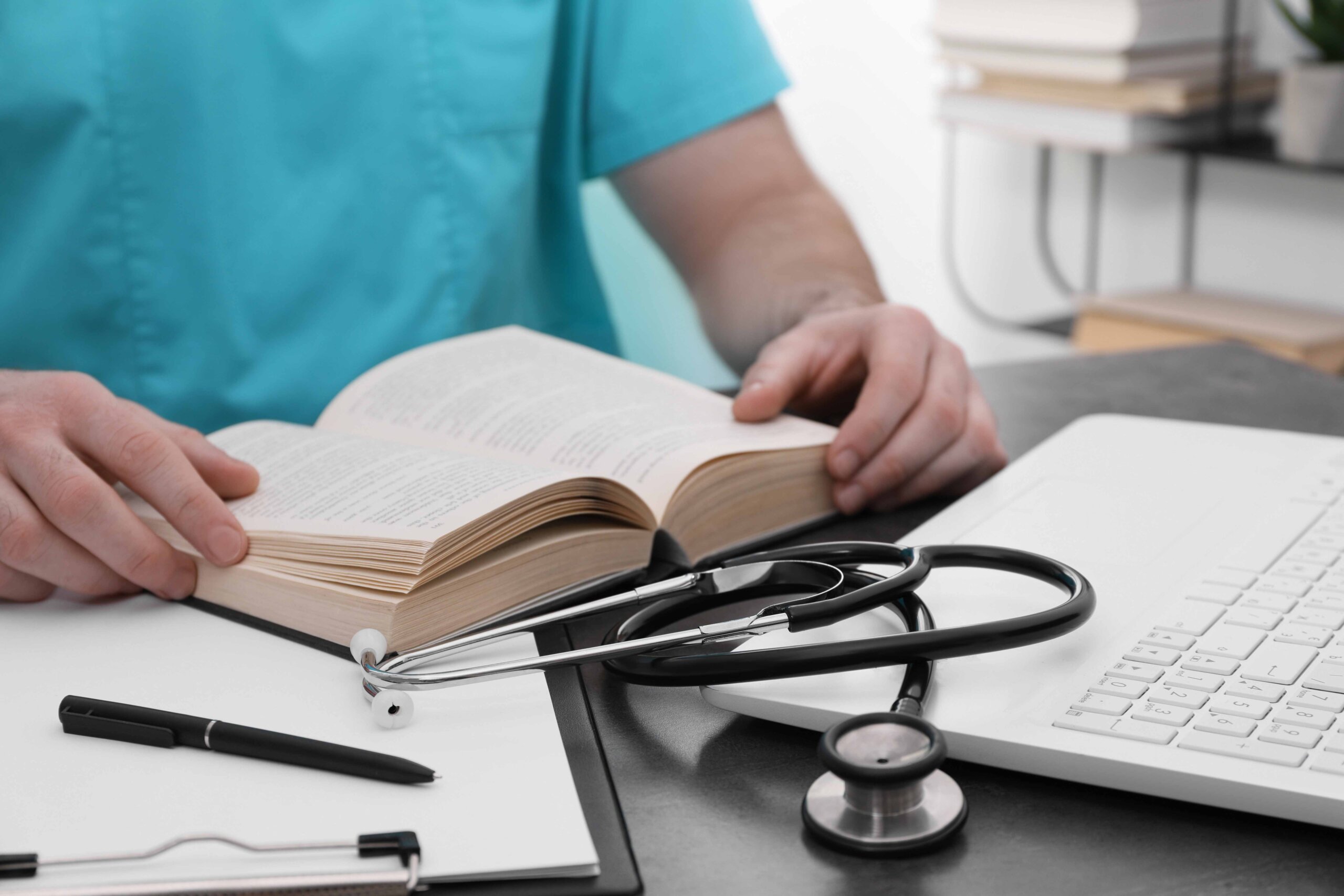 Doctor Studying with stethoscope